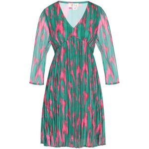 IZIA Jurk  groen / fuchsia