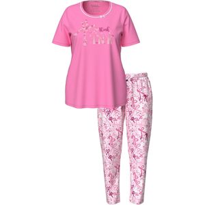 Ulla Popken Pyjama  pink / wit