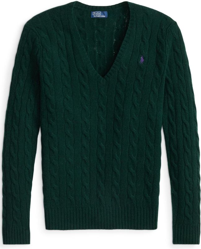 Polo Ralph Lauren - Trui - Donkergroen - V-hals - Lange Mouw