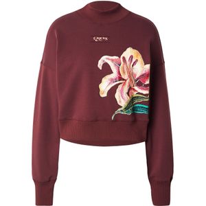 GUESS Sweatshirt  wijnrood / wit