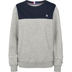 U.S. POLO ASSN. Trui 'Klara'  grijs gemêleerd / zwart