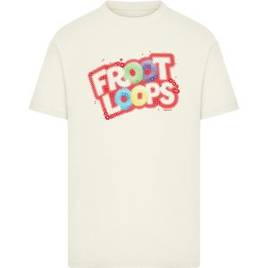 F4NT4STIC Shirt 'Kellogg's Froot Loops Breakfast Cereal Pop Art'  sand / blauw / groen / rood