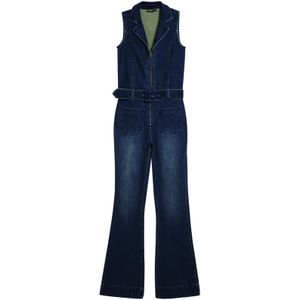 Desigual - Uitlopende Spijkeroverall - Mouwloos - Effen - Flare