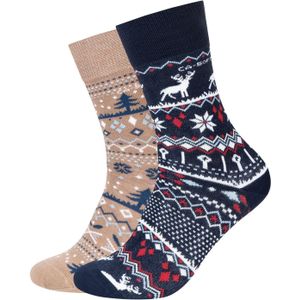 camano Sokken  beige / rood / zwart / wit