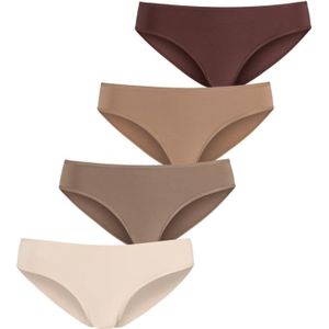 Lascana - Jazz-hipsters - Champagne/Nougat/Beige/Zwart - Set van 4