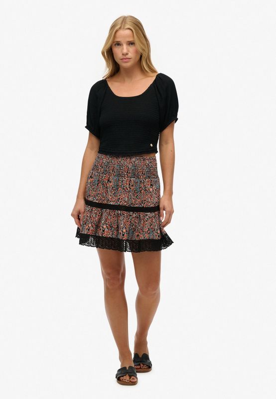 Superdry - Printed Lace Trim - Korte Rok