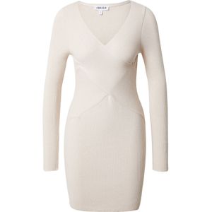 EDITED Gebreide jurk 'Amely'  beige gemêleerd