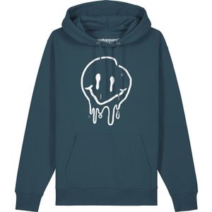 Watapparel Sweatshirt ' Smiley '  petrol / wit