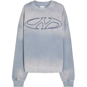 Bershka Sweatshirt  duifblauw / pastelblauw / greige