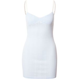 Edikted Jurk 'Pointelle'  lichtblauw / wit