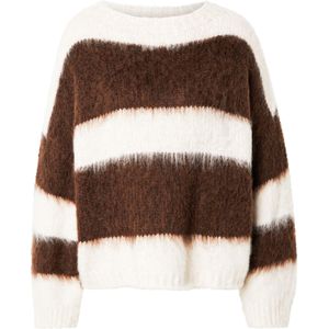 Zwillingsherz Trui  bruin / wit