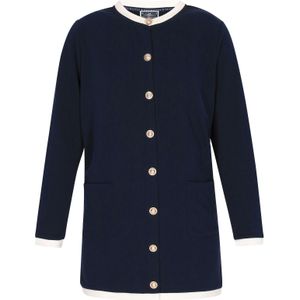 DreiMaster - Maritim - Gebreid Vest - Marine / Wit