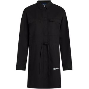 KARL LAGERFELD JEANS Blousejurk  zwart / wit