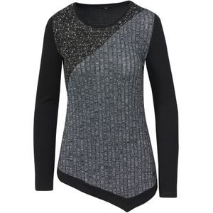 KOROSHI Shirt  grijs / zwart