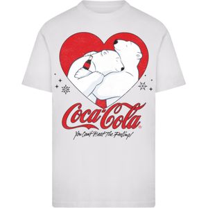 F4NT4STIC Shirt 'Coca Cola Hugging Bears'  rood / wit