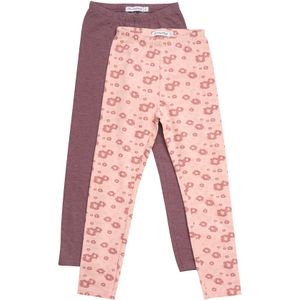 MINYMO - Leggings - Lila/Rosa/Donkeroze - 2 Pack - Skinny - Mid Waist