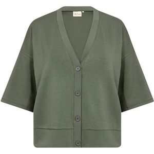 Wasabi Concept Gebreid vest 'SABINA 43'  olijfgroen