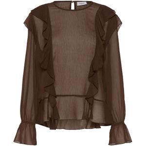 SAINT TROPEZ Blouse 'Labelle'  chocoladebruin