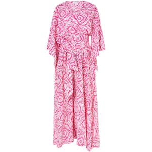 IZIA Jurk  pink / wit