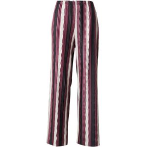 TOPSHOP Broek  bourgogne / zwart / wit