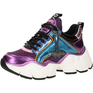 BUFFALO Sneakers laag  cyaan blauw / neonlila / rosé / zwart