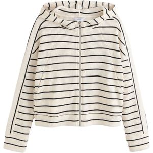 Next Gebreid vest  zwart / wolwit