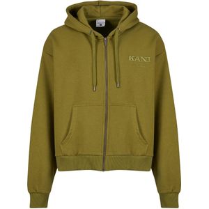 Karl Kani Sweatvest 'Rhinestone'  olijfgroen