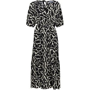 St MRLO Jurk 'Therase'  zwart / wit