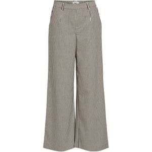 OBJECT Broek 'Lisa'  donkergrijs / wit