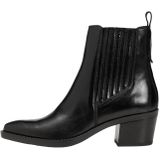 Marc O'Polo - Enkellaarsjes - Zwart - Leer - Blokhak