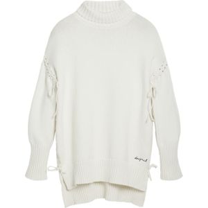 Desigual - Trui - Wit - Losse Pasvorm - Lange Mouw