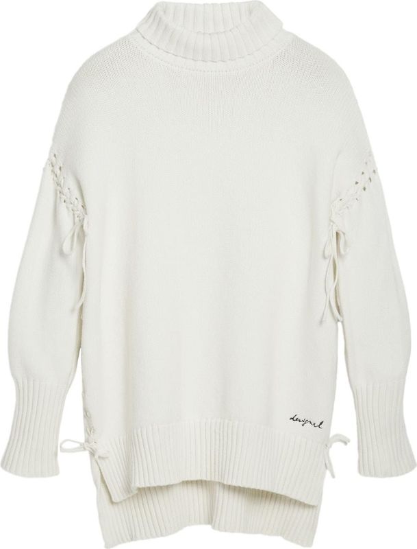 Desigual - Trui - Wit - Losse Pasvorm - Lange Mouw