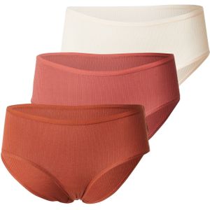 ETAM Broekje 'John'  ecru / kastanjebruin / watermeloen rood