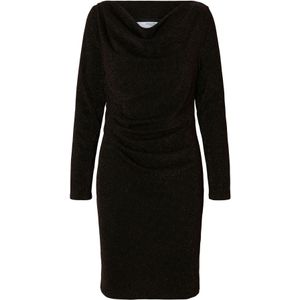 Selected Femme - Slfanja LS Slim Short Dress - Bruin - Dames - Polyester