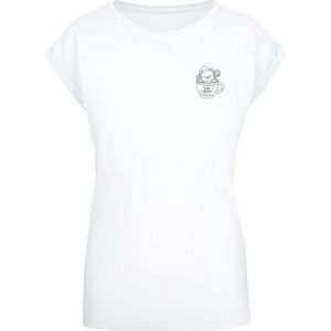 F4NT4STIC Shirt 'Weihnachtstasse'  zwart / wit