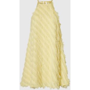 SELECTED - Cocktailjurk - Lichtgeel - Knielengte - Haltermodel