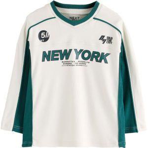 Next Shirt  ecru / donkergroen