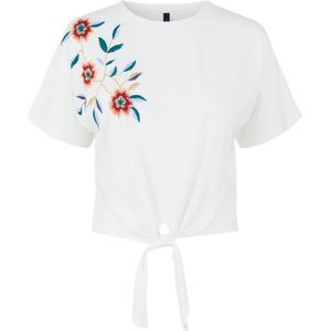 YAS Shirt 'Fabian'  beige / petrol / rood / wit