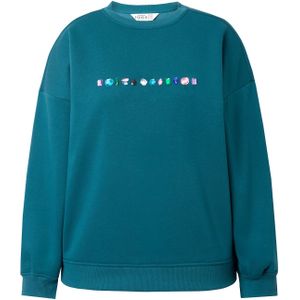 Studio Untold Sweatshirt  petrol / lila / zwart / wit