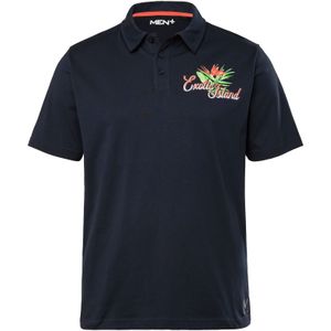 Men Plus Shirt  navy / grasgroen / neonoranje