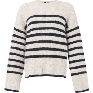 PIECES Trui 'PCLINE'  lichtgrijs / zwart