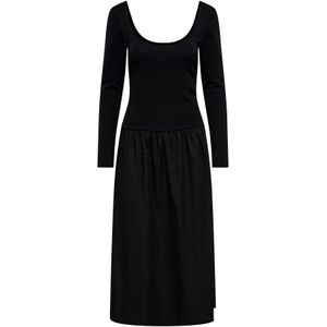 Onlkati - Lange Jurk - Jersey - U-Hals - Lange Mouwen - Regular Fit