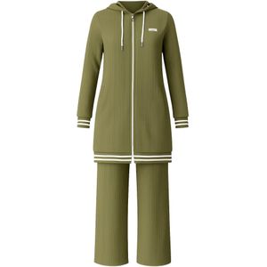MODAMIHRAM Broekpak  olijfgroen / wit