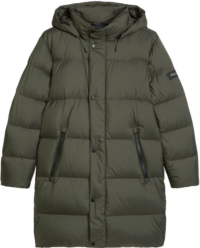 Marc O'Polo - Gewatteerde Jas - Donkergroen - Met Capuchon - Waterafstotend