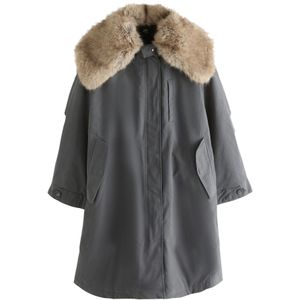 Next Tussenparka  lichtbruin / basaltgrijs