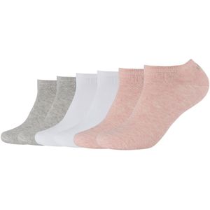 Enkelsokken - Rosé/Grijs Mêlee - 6 Paar - Zonder Snijdende Boord