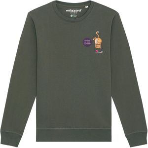 Watapparel Sweatshirt 'Funny Cat'  kaki / gemengde kleuren