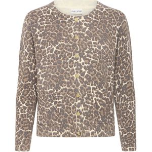 Pulz Gebreid vest 'PZSARA'  beige / mokka