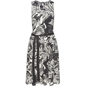 Jersey - Bloemenprint - Ronde Hals - Mouwloos - Knielengte