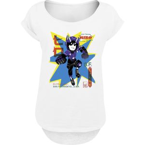 F4NT4STIC Shirt 'Big Hero 6 Hiro Manga'  blauw / donkerlila / zwart / wit gemêleerd